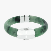 Estelle | Sterling Silver Jade Bangle