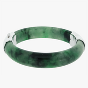 Estelle | Sterling Silver Jade Bangle