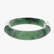 Estelle | Sterling Silver Jade Bangle