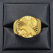 Auspicious Eagle Motif Ring | 24K Gold