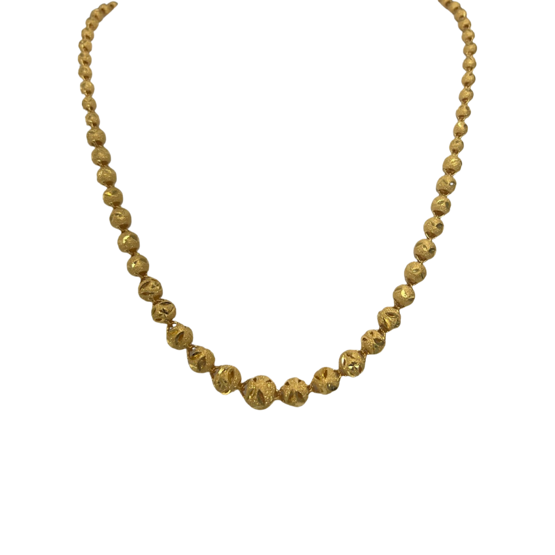 Layla | 24K Gold Diamond Cut Ball Chain