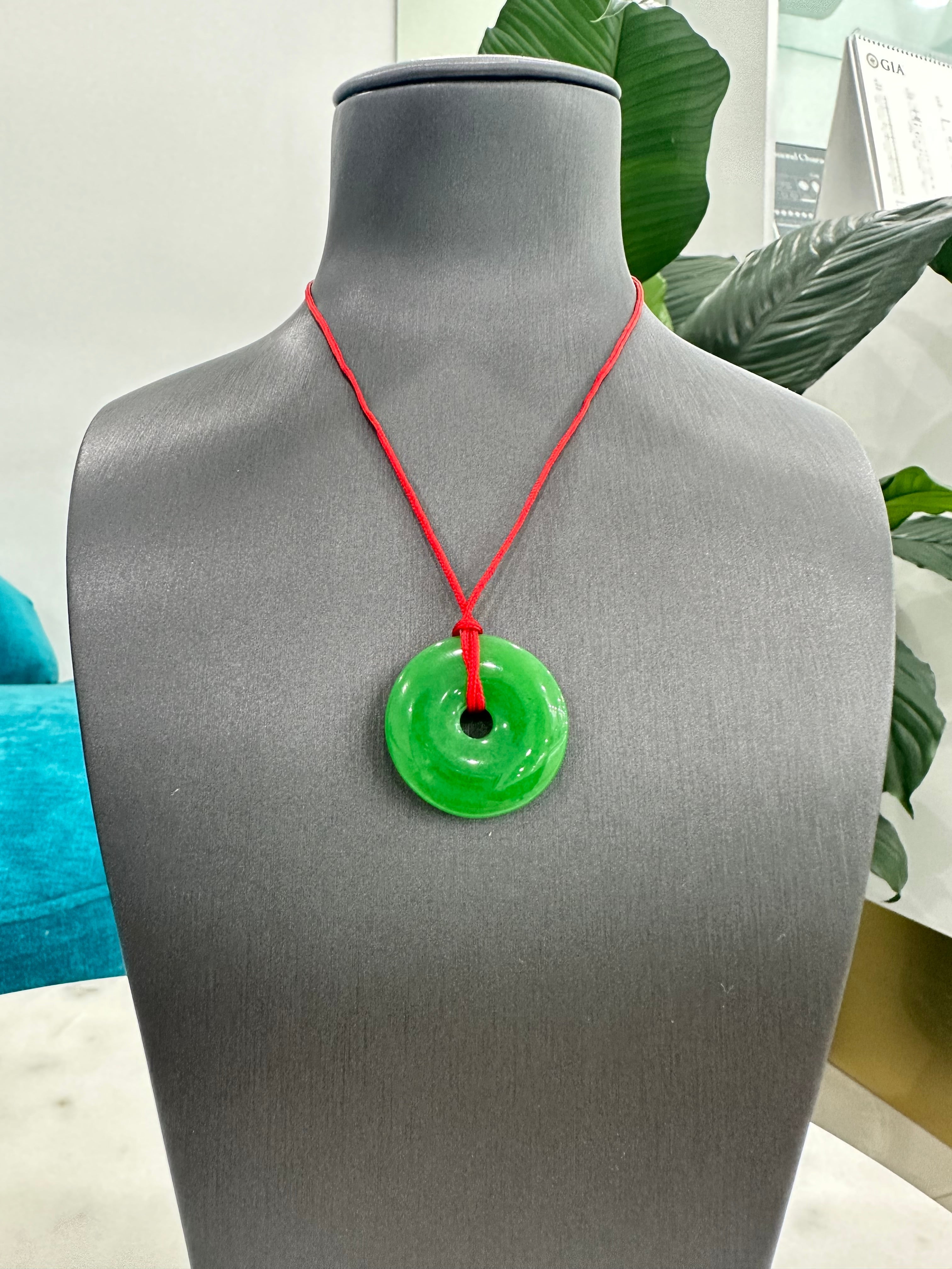 Coin Neckace | Natural Burmese Jade