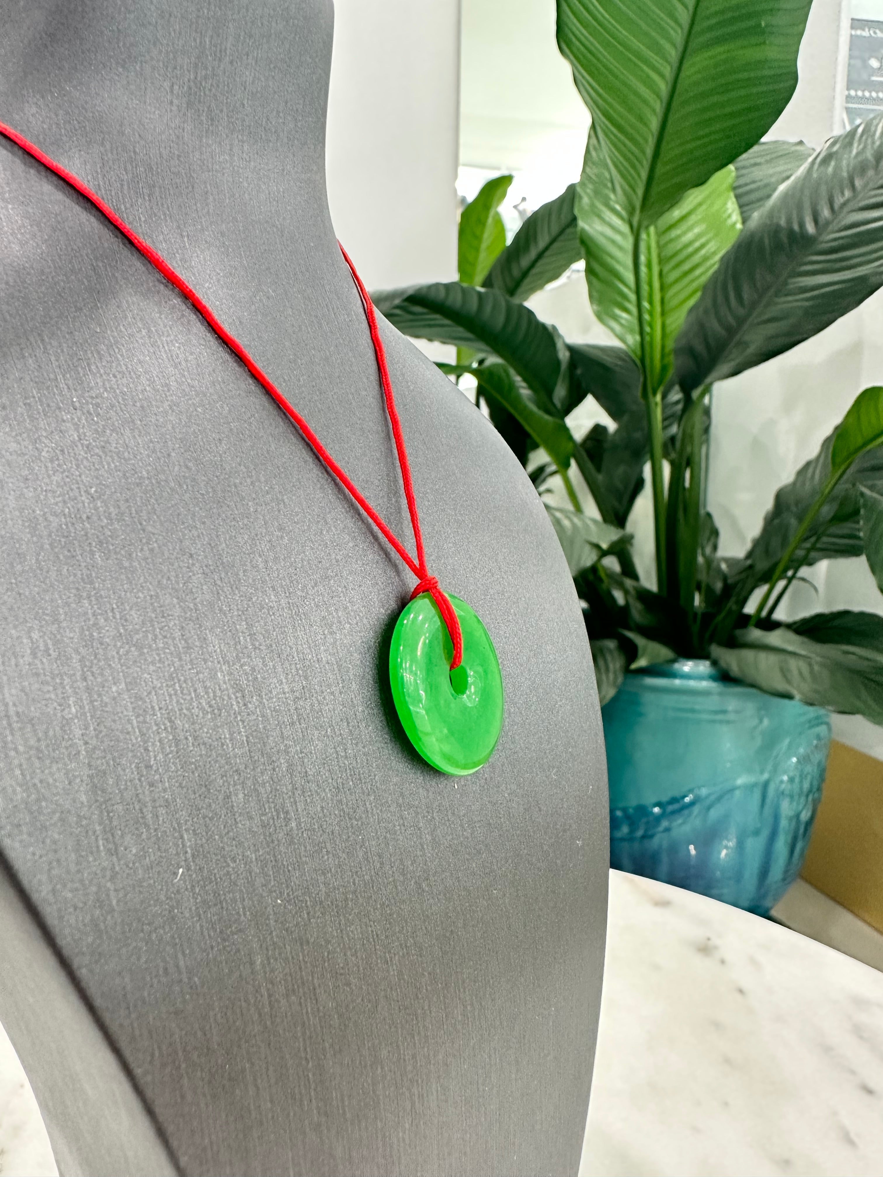 Coin Neckace | Natural Burmese Jade