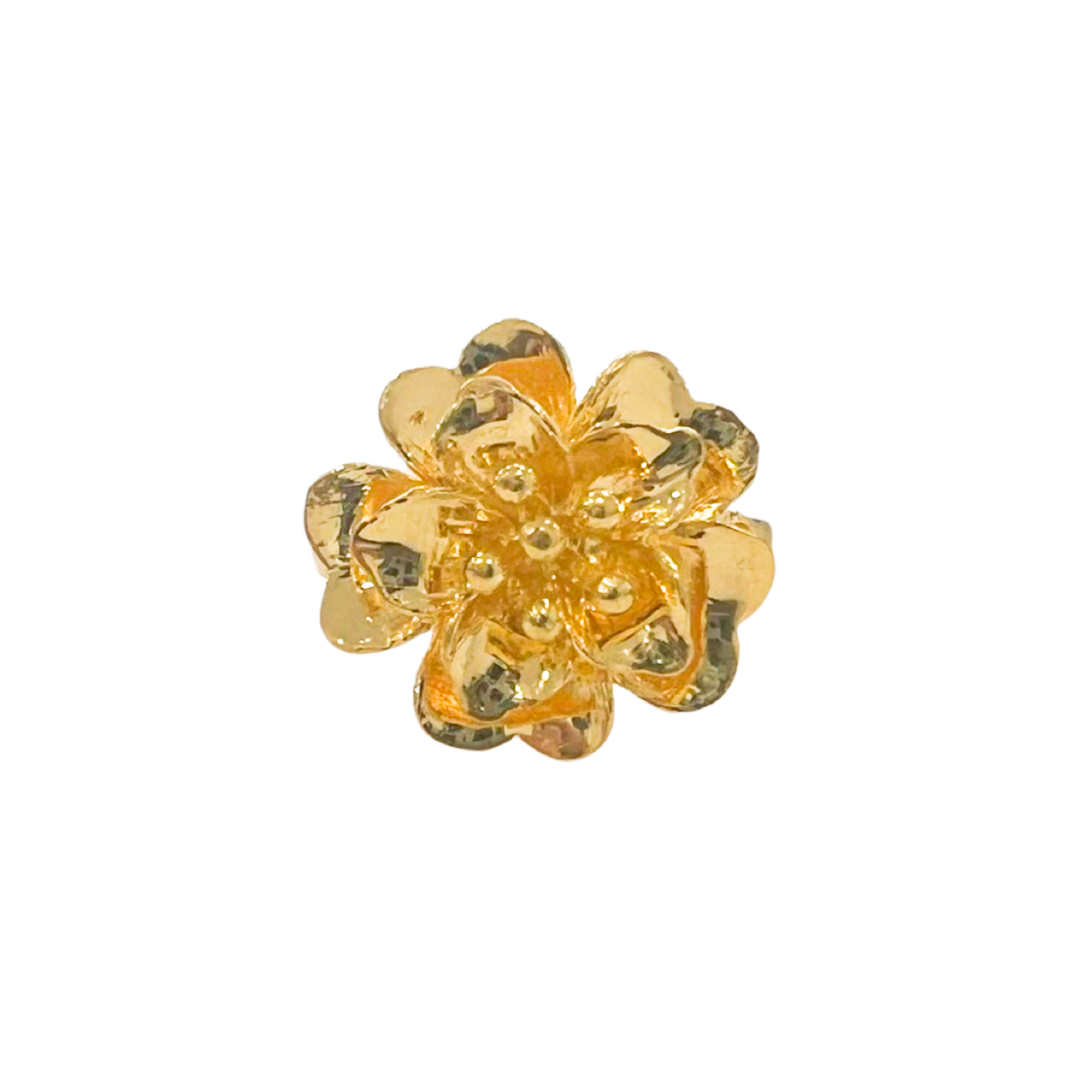 Lei | 24K Yellow Gold Flower Ring