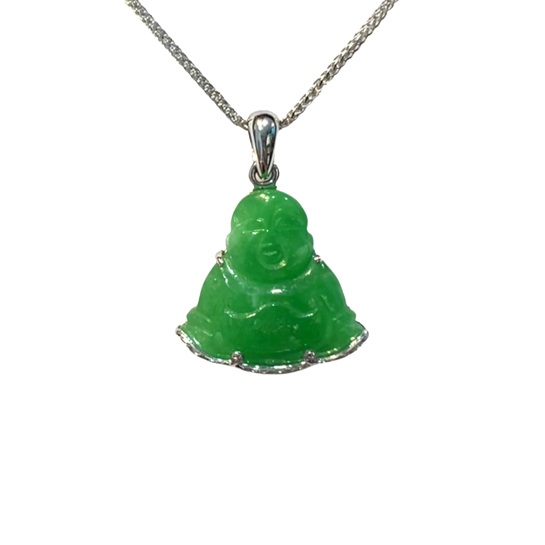 Fortune Buddha Jade Pendant