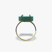 Faye | 9K Yellow Gold Jade Ring