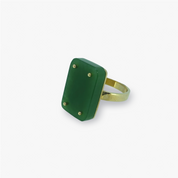 Faye | 9K Yellow Gold Jade Ring